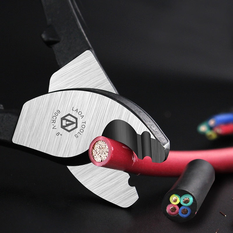 LAOA Multifunction Cable Cutter Wire Strippers CR-V Electrical Cutting Tool 6inch 8inch 10inch Cable Shear Pliers - KiwisLove