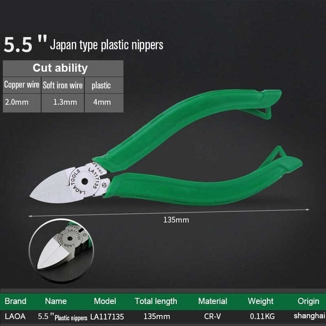 LAOA Plastic Nippers Pliers Soft Handle Diagonal  Electrical Wire Cutting - KiwisLove