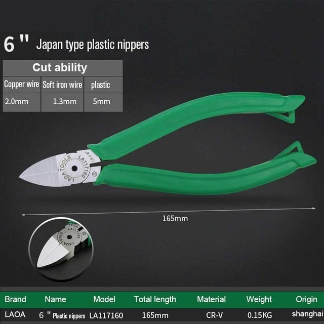 LAOA Plastic Nippers Pliers Soft Handle Diagonal  Electrical Wire Cutting - KiwisLove
