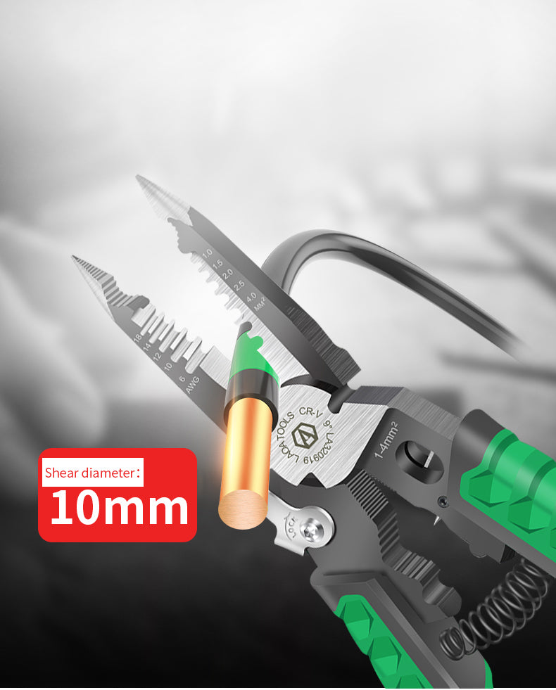 LAOA 9Inch Electrician Pliers Large Needle Nose Pliers for Wire Stripping 9in1 - KiwisLove