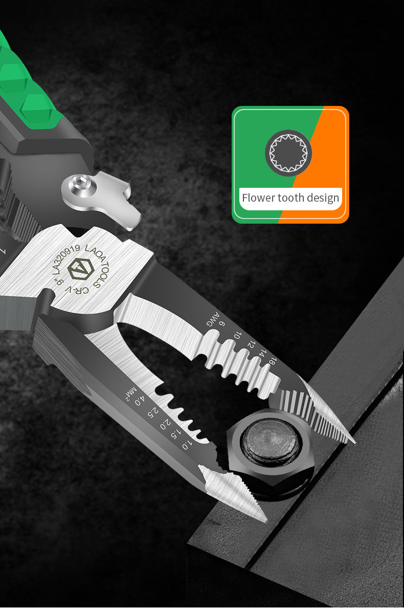 LAOA 9Inch Electrician Pliers Large Needle Nose Pliers for Wire Stripping 9in1 - KiwisLove