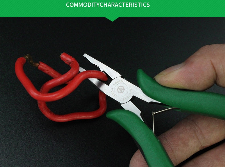LAOA Mini Pliers Long Nose Pliers Round Flat Nose Nippers Wire Cutter - KiwisLove