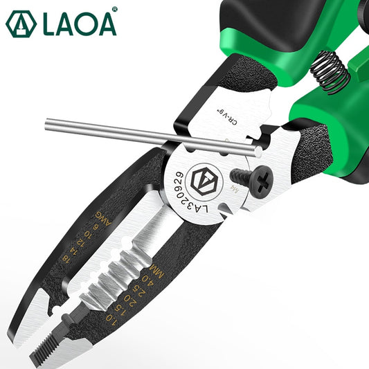 LAOA 9inch Multifunctional Long Nose Pliers Electrician Wire stripping 6IN1 - KiwisLove