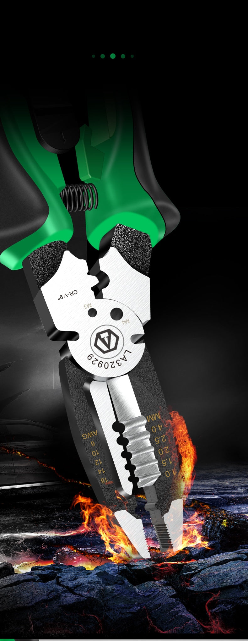 LAOA 9inch Multifunctional Long Nose Pliers Electrician Wire stripping 6IN1 - KiwisLove