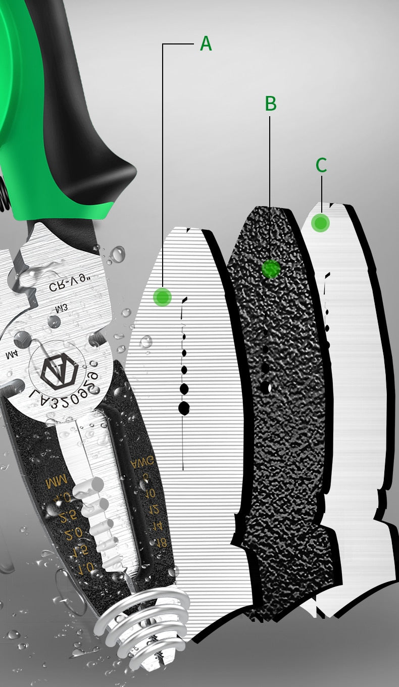 LAOA 9inch Multifunctional Long Nose Pliers Electrician Wire stripping 6IN1 - KiwisLove