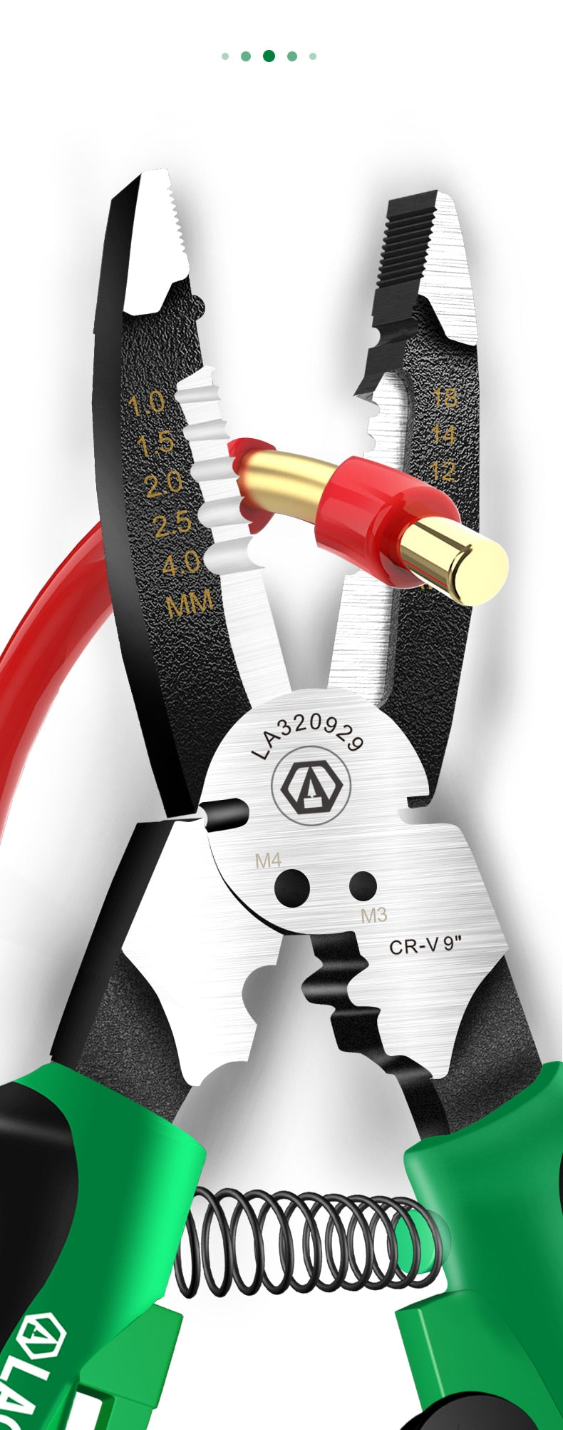 LAOA 9inch Multifunctional Long Nose Pliers Electrician Wire stripping 6IN1 - KiwisLove