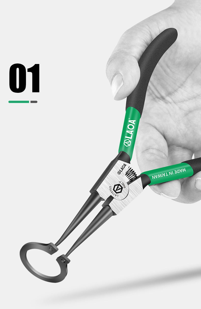 LAOA 5inch 7inch Circlip Pliers Snap Ring Circlip Pliers Spring Clamp - KiwisLove