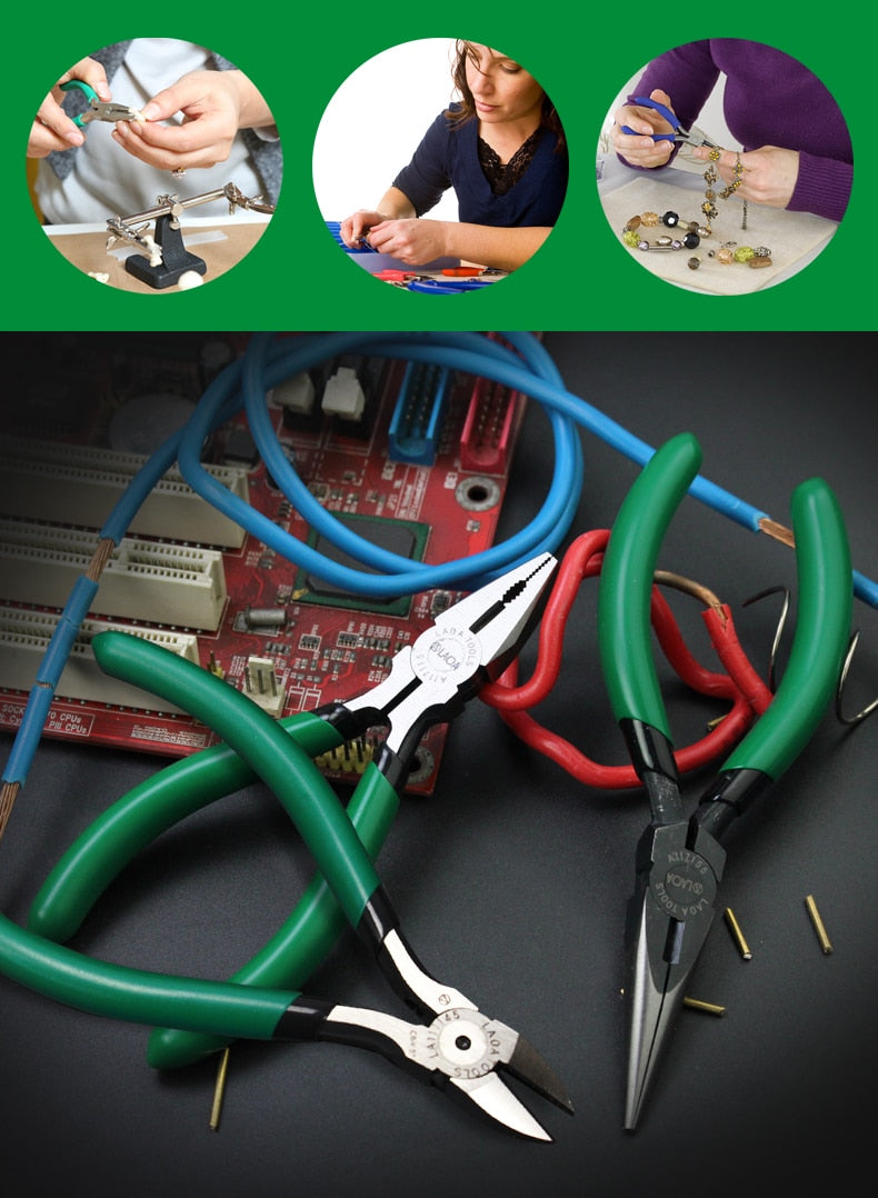 LAOA 5inch  Mini Pliers Wire Cutter Long Nose Pliers Jewelry Crimping - KiwisLove