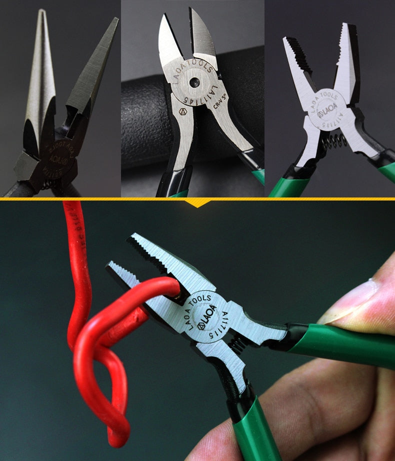 LAOA 5inch  Mini Pliers Wire Cutter Long Nose Pliers Jewelry Crimping - KiwisLove