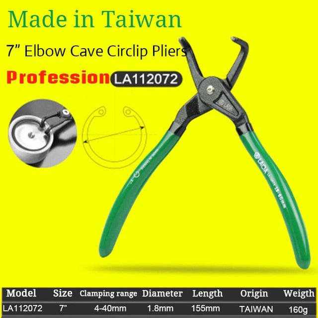 LAOA 7 Inch Circlip Plier Shaft Clamp Ring Pliers Retainer Pliers - KiwisLove