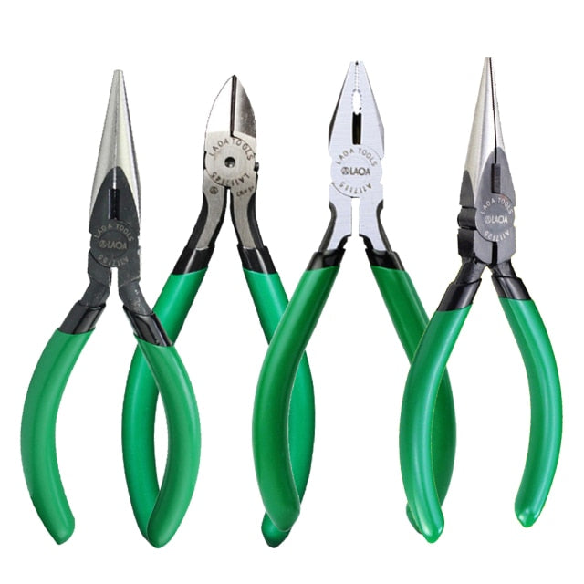 LAOA 4pcs Mini Cutting Pliers Diagonal Cutting 5inch Long Nose Jewelry - KiwisLove