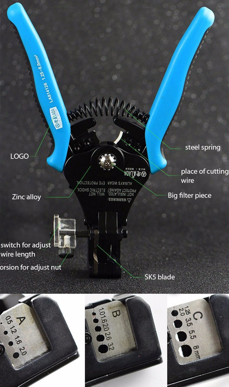 LAOA Automatic Wire Stripper Cable Shear Pliers Professional Electric - KiwisLove