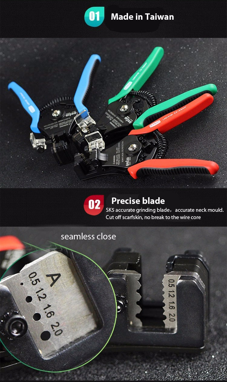 LAOA Automatic Wire Stripper Cable Shear Pliers Professional Electric - KiwisLove