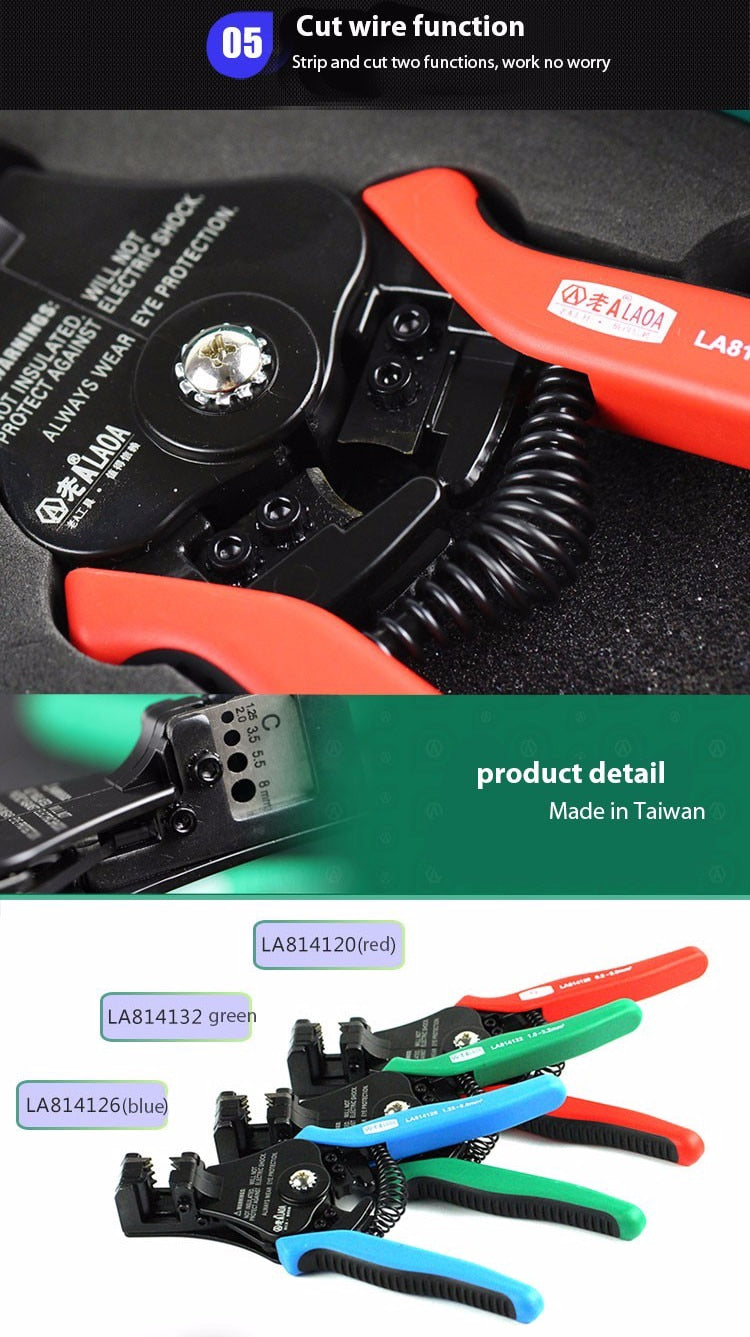 LAOA Automatic Wire Stripper Cable Shear Pliers Professional Electric - KiwisLove