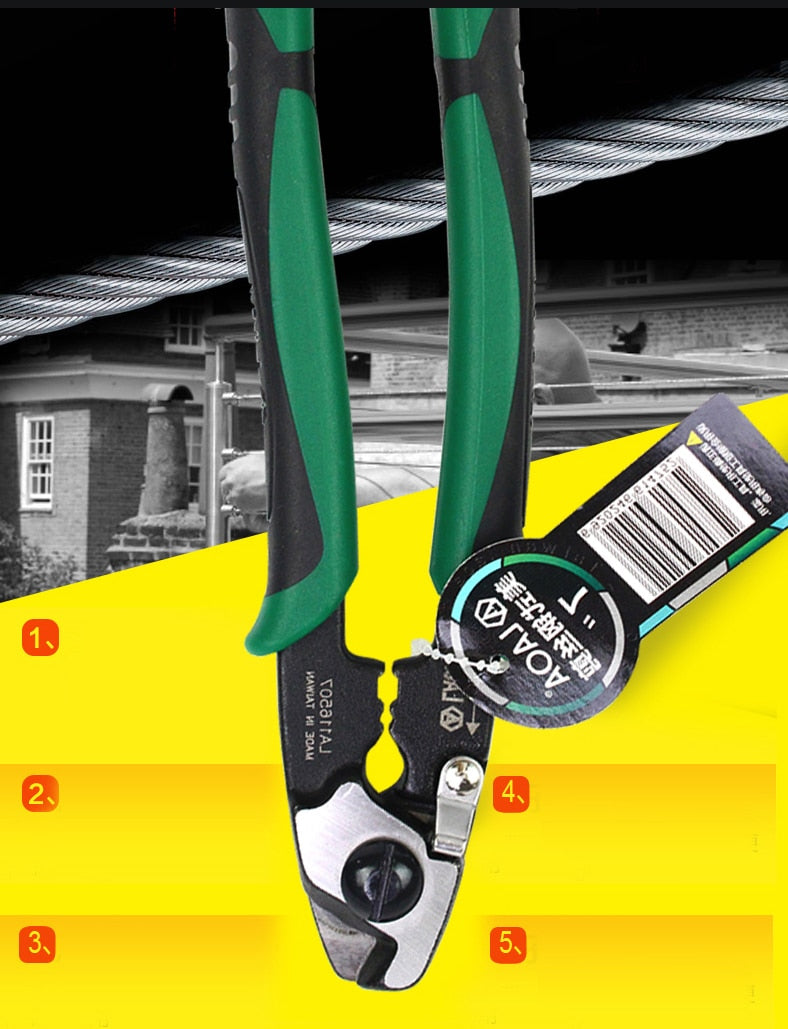 LAOA 7inch Wire Rope Scissors Wire Cutter Multifunction CR-MO - KiwisLove