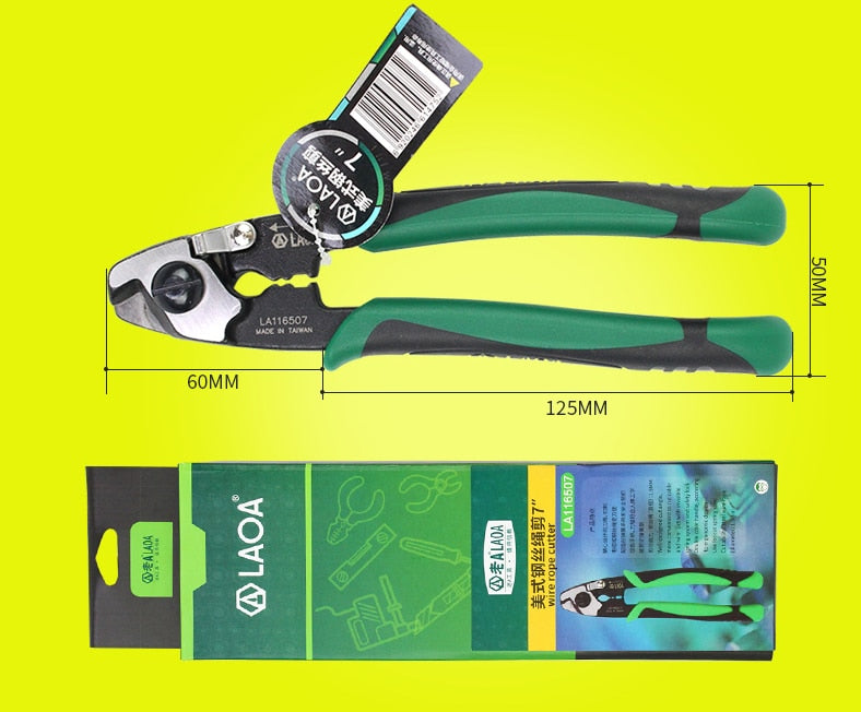 LAOA 7inch Wire Rope Scissors Wire Cutter Multifunction CR-MO - KiwisLove
