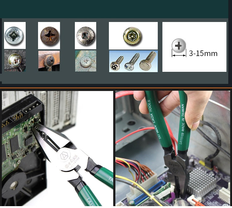 LAOA CR-MO Cutting Pliers 9inch Plus Pliers industrial Bolt Clippers - KiwisLove