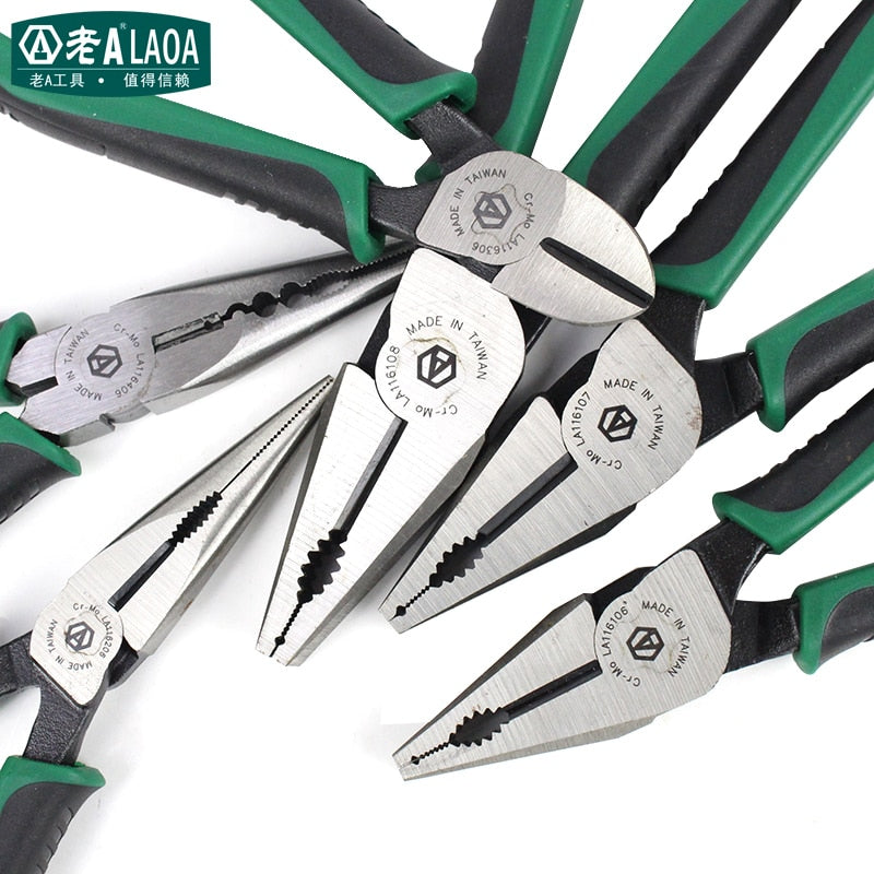 LAOA Pliers CR-MO Combination Pliers Long Nose Fishing Pliers Wire Cutter - KiwisLove