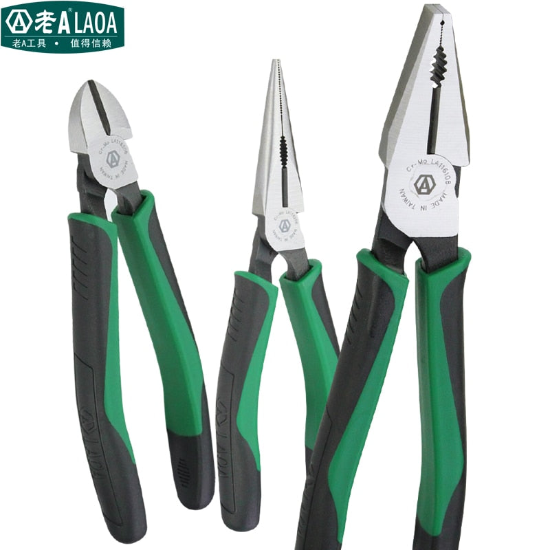 LAOA Pliers CR-MO Combination Pliers Long Nose Fishing Pliers Wire Cutter - KiwisLove
