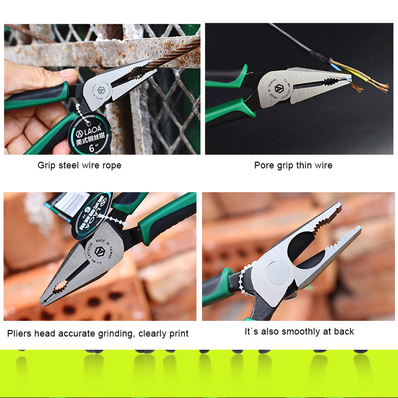 LAOA Pliers CR-MO Combination Pliers Long Nose Fishing Pliers Wire Cutter - KiwisLove