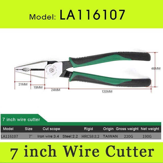 LAOA Pliers CR-MO Combination Pliers Long Nose Fishing Pliers Wire Cutter - KiwisLove
