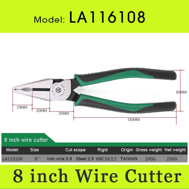 LAOA Pliers CR-MO Combination Pliers Long Nose Fishing Pliers Wire Cutter - KiwisLove