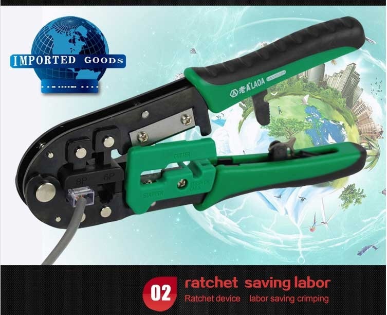 LAOA 8P / 6P Network Pliers Professional cable Multifunction Ratchet - KiwisLove