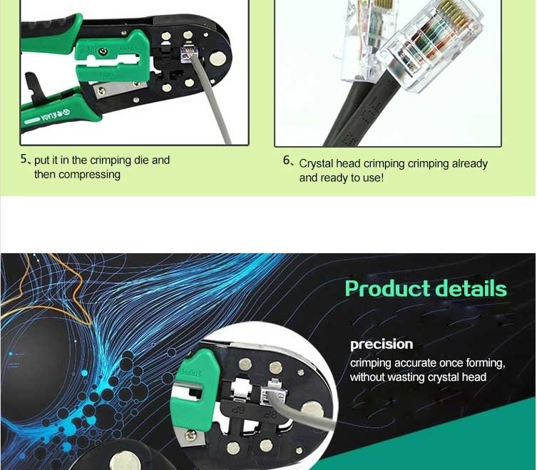 LAOA 8P / 6P Network Pliers Professional cable Multifunction Ratchet - KiwisLove