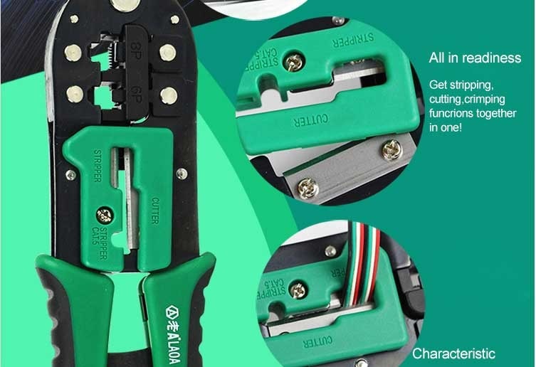 LAOA 8P / 6P Network Pliers Professional cable Multifunction Ratchet - KiwisLove