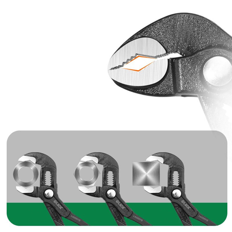 LAOA Adjustable Water Pump Pliers CRV Large Opening Wrench Universal Spanner Tools - KiwisLove