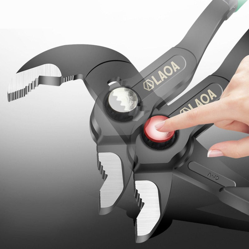 LAOA Adjustable Water Pump Pliers CRV Large Opening Wrench Universal Spanner Tools - KiwisLove
