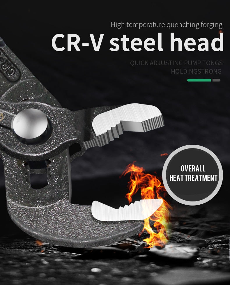 LAOA Adjustable Water Pump Pliers CRV Large Opening Wrench Universal Spanner Tools - KiwisLove