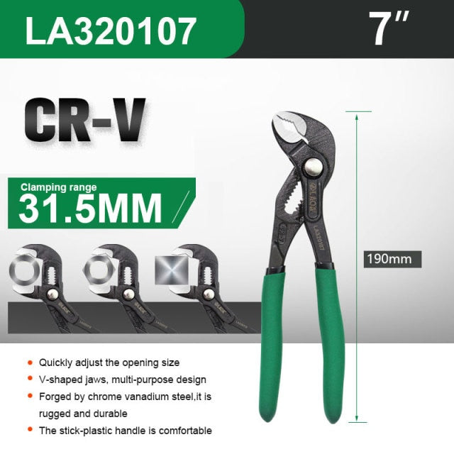 LAOA Adjustable Water Pump Pliers CRV Large Opening Wrench Universal Spanner Tools - KiwisLove