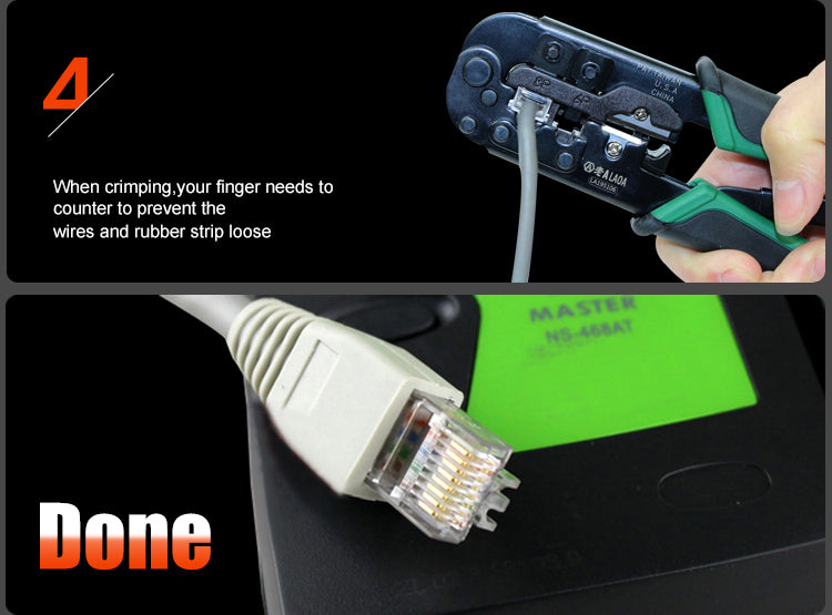 LAOA NetLines Crimping Tool 4P/6P/8P Multifunction Ratchet Network Pliers - KiwisLove