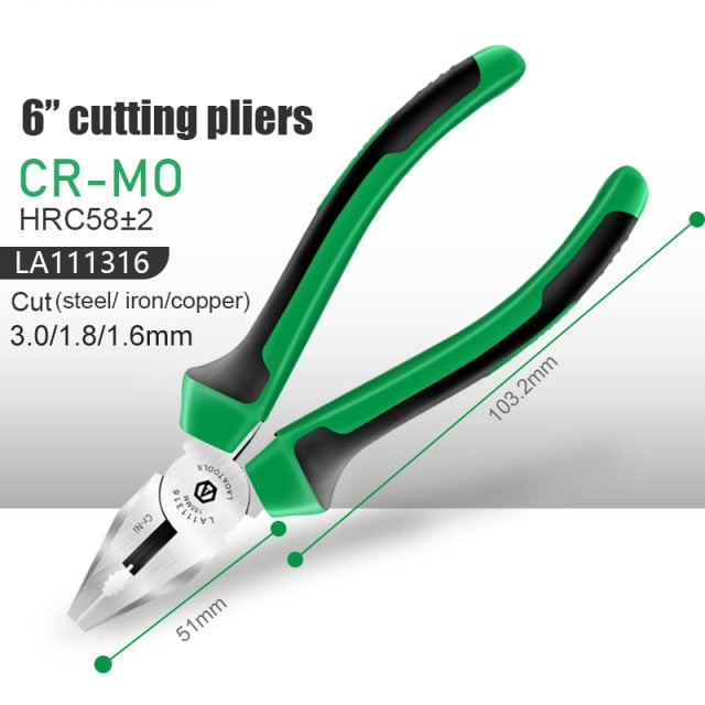 LAOA 8" Wire Cutter VDE Insulated Wire Pliers CR-MO Wire Clippers Multifunction - KiwisLove