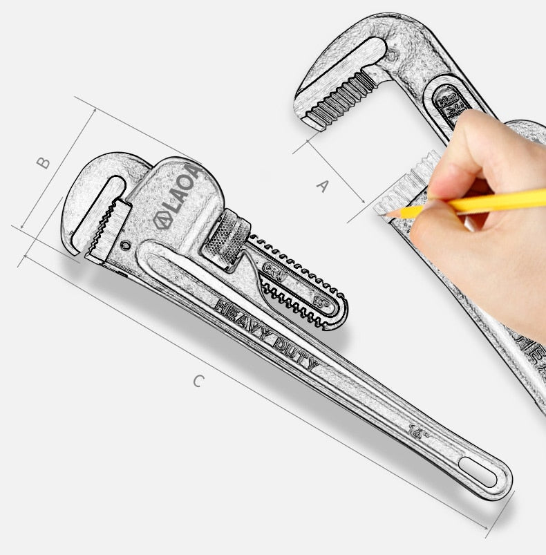 LAOA Heavyduty Pipe Wrench Household Multi-function Pipe Pliers - KiwisLove