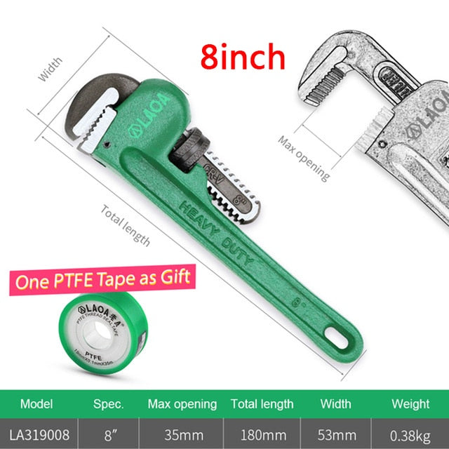 LAOA Heavyduty Pipe Wrench Household Multi-function Pipe Pliers - KiwisLove
