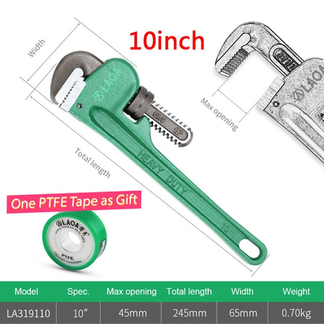 LAOA Heavyduty Pipe Wrench Household Multi-function Pipe Pliers - KiwisLove