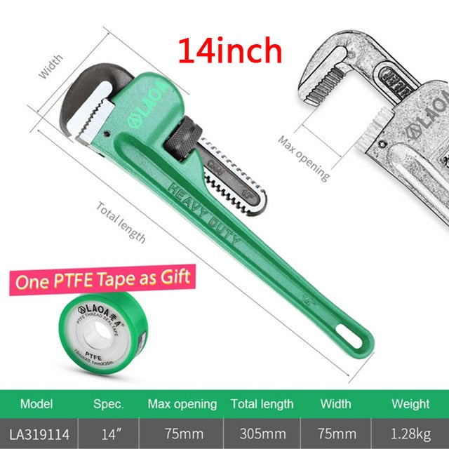 LAOA Heavyduty Pipe Wrench Household Multi-function Pipe Pliers - KiwisLove