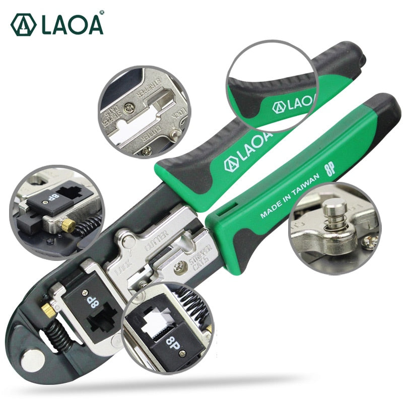 LAOA 8P Network Pliers Cable Crimper Crimping Tools Electrical Wire Cutter - KiwisLove