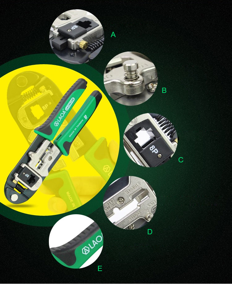 LAOA 8P Network Pliers Cable Crimper Crimping Tools Electrical Wire Cutter - KiwisLove