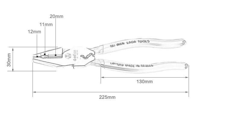 LAOA 9 Inch Wire Cutting Plier CR-MO Multifunctional  Terminal Crimper - KiwisLove