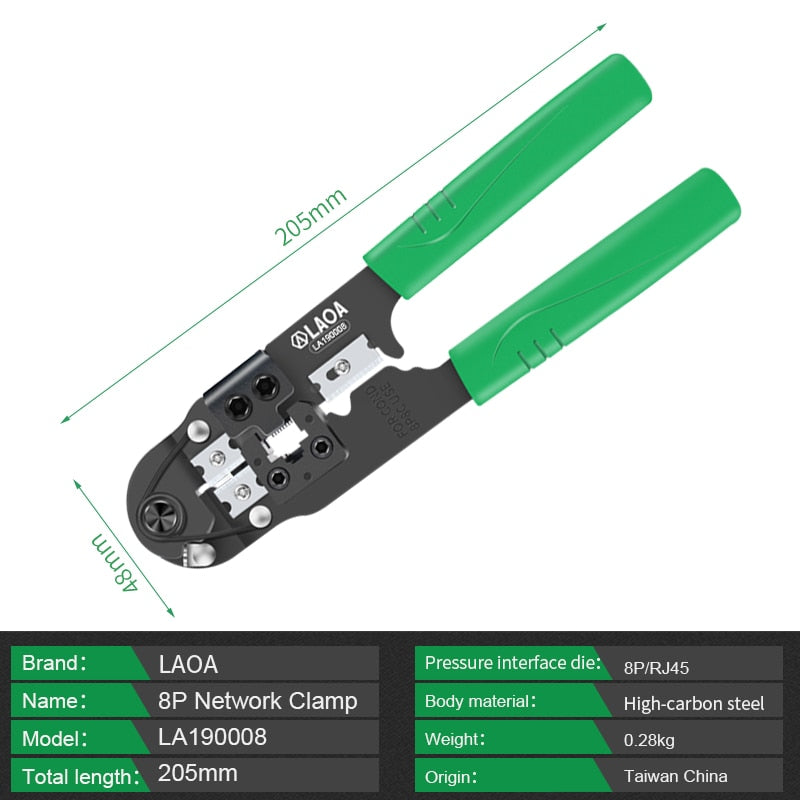 LAOA  8P Network Pliers Professional Networking Cable Crimping - KiwisLove