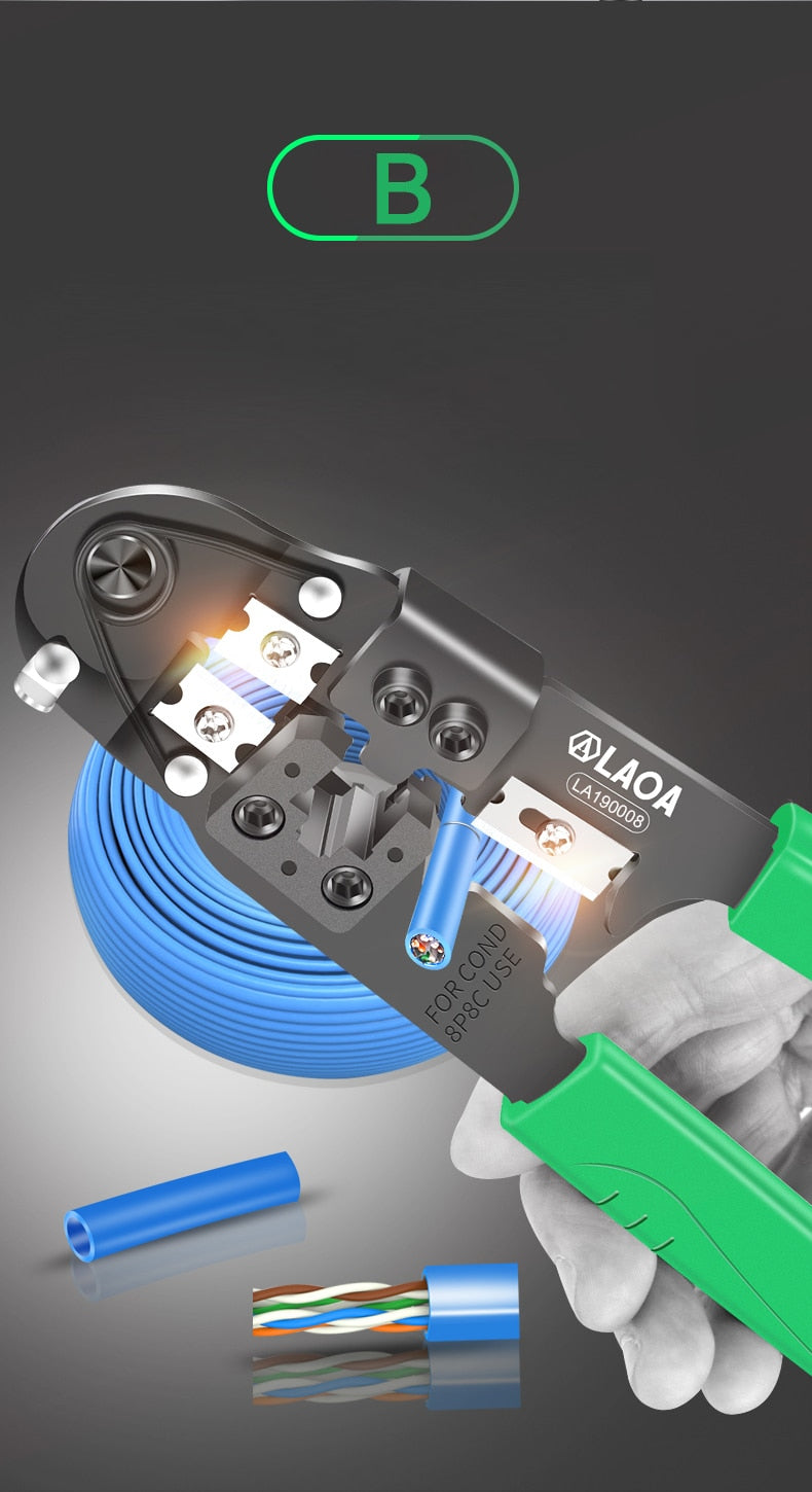 LAOA  8P Network Pliers Professional Networking Cable Crimping - KiwisLove