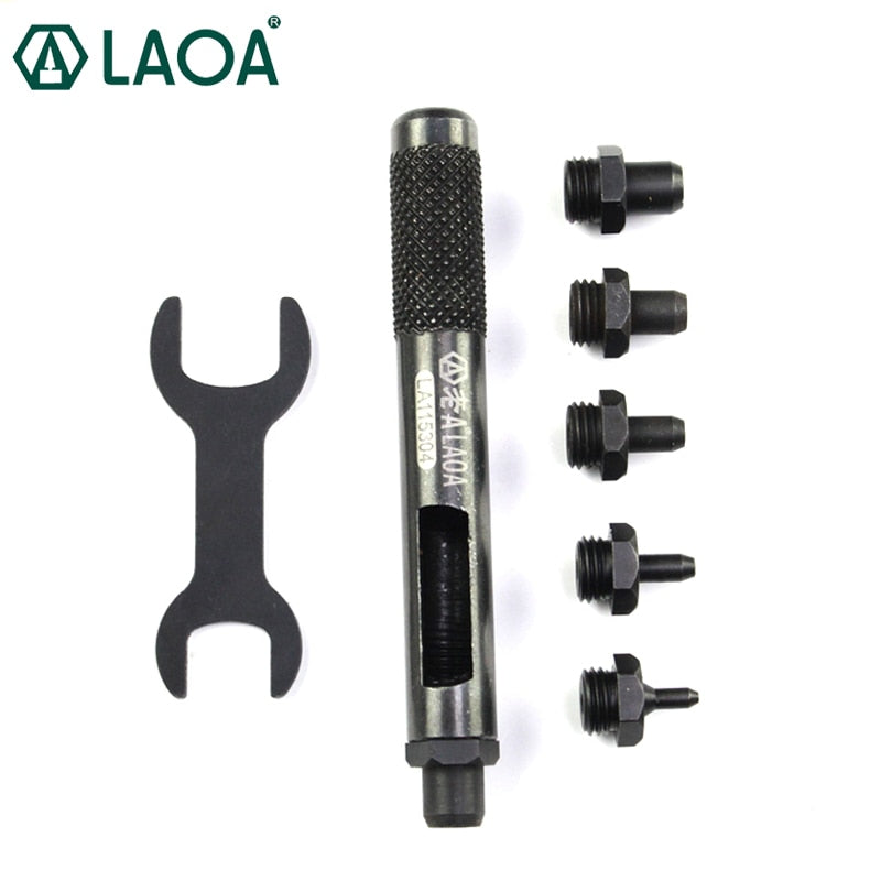LAOA 6pcs Belt Punching  1/2/3/4/5/6mm Professional Punching Leather Punch - KiwisLove