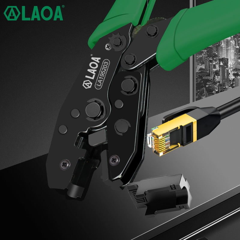LAOA Network Cable Crimpers CAT7 Crystal Connector Crimping Pliers Professional Clamp Network Tools - KiwisLove