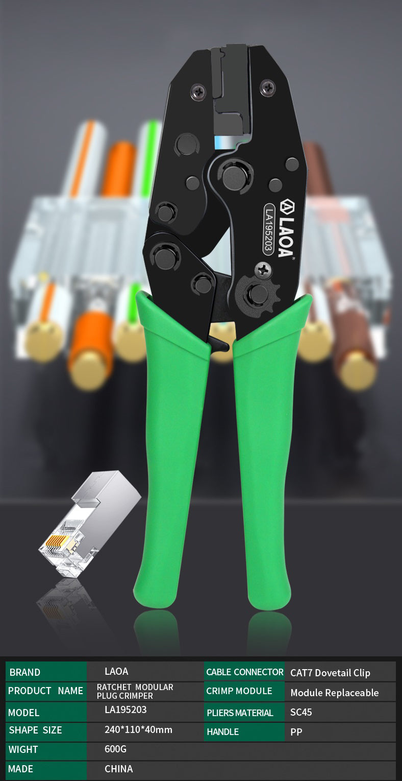 LAOA Network Cable Crimpers CAT7 Crystal Connector Crimping Pliers Professional Clamp Network Tools - KiwisLove