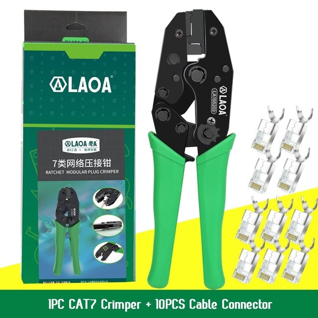 LAOA Network Cable Crimpers CAT7 Crystal Connector Crimping Pliers Professional Clamp Network Tools - KiwisLove