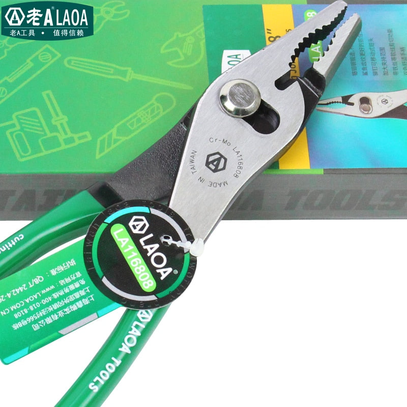 LAOA Industrial-grade Multifunction Slip Joint Pliers Cr-Mo Slip Joint Pliers - KiwisLove