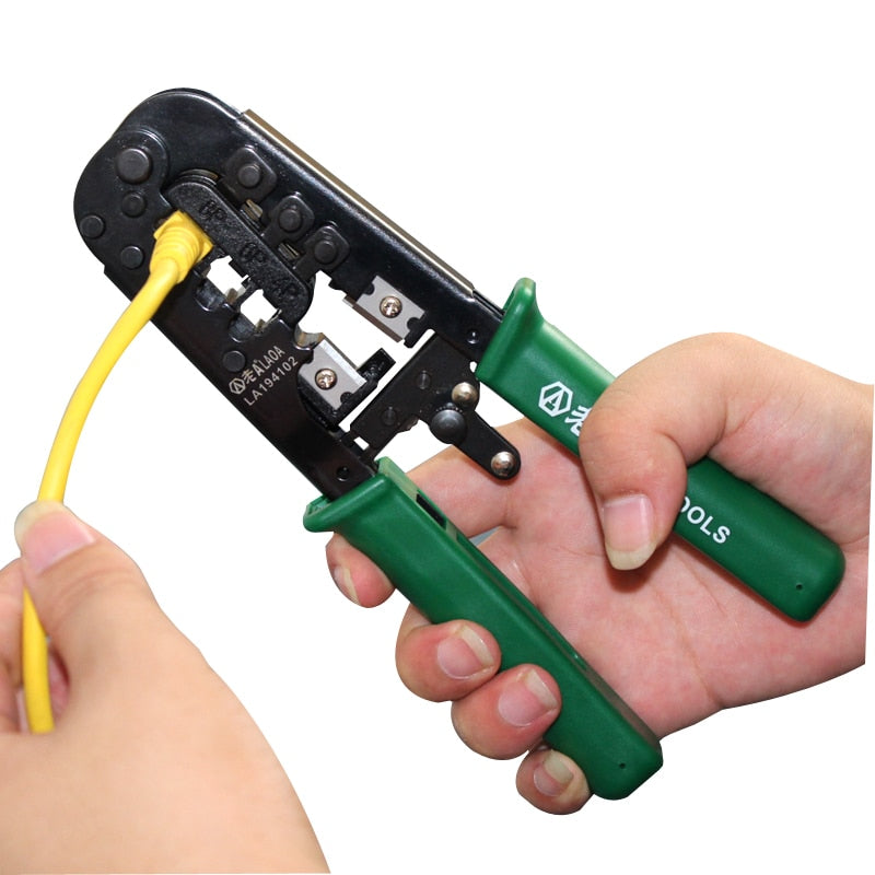 LAOA 4p 6p 8p NetLines Rachet Crimping Pliers Portable LAN Network Tool Multi-function Network Pliers - KiwisLove